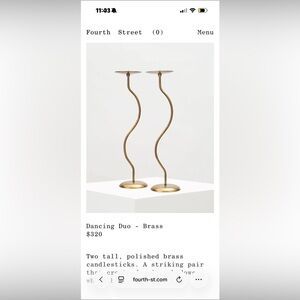 UNOPENED - Fourth St Dancing Duo Candlesticks